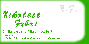 nikolett fabri business card